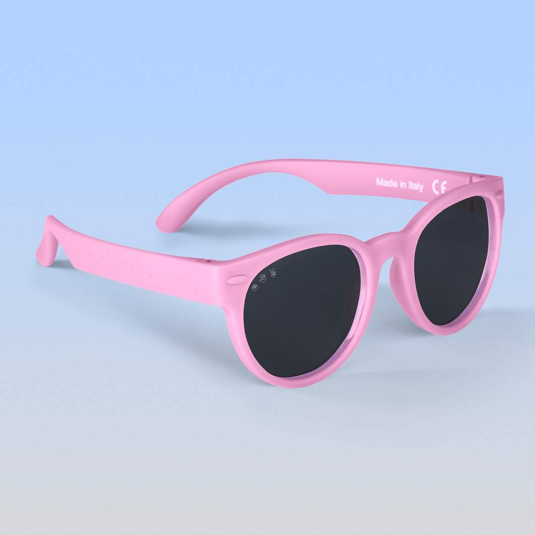 ro•sham•bo eyewear Malibu Sands Polarized Grey Lens / Light Pink Frame Popple Rounds | Toddler