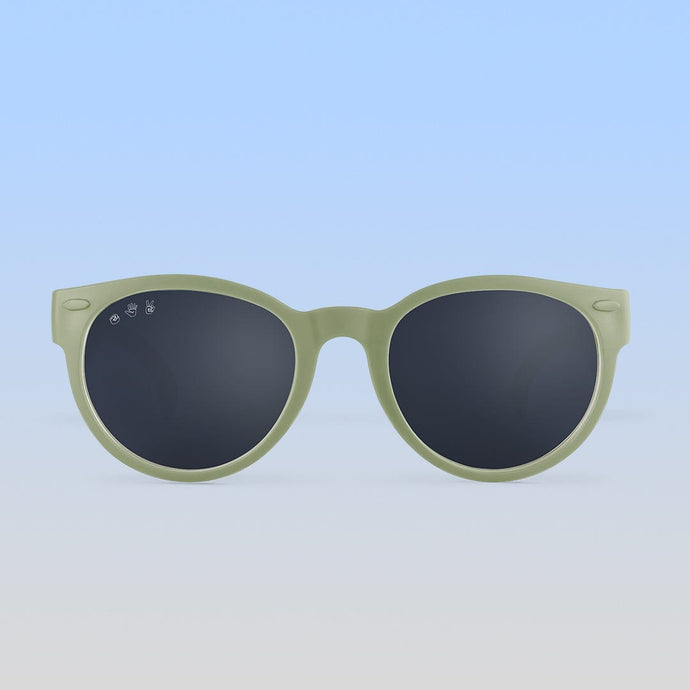ro•sham•bo eyewear Malibu Sands Polarized Grey Lens / Sage Green Frame Zelda Rounds | Baby