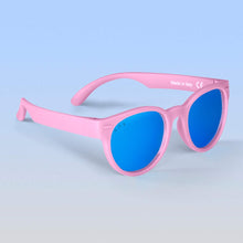 Load image into Gallery viewer, ro•sham•bo eyewear Malibu Sands Polarized Mirrored (Blue) Lens / Light Pink Frame Popple Rounds | Baby