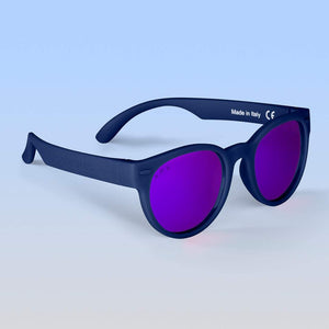 ro•sham•bo eyewear Malibu Sands Polarized Mirrored (Purple) Lens / Navy Frame Simon Rounds | Junior