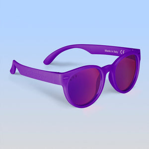 ro•sham•bo eyewear Malibu Sands Polarized Mirrored (Purple) Lens / Purple Frame Daphne Rounds | Baby
