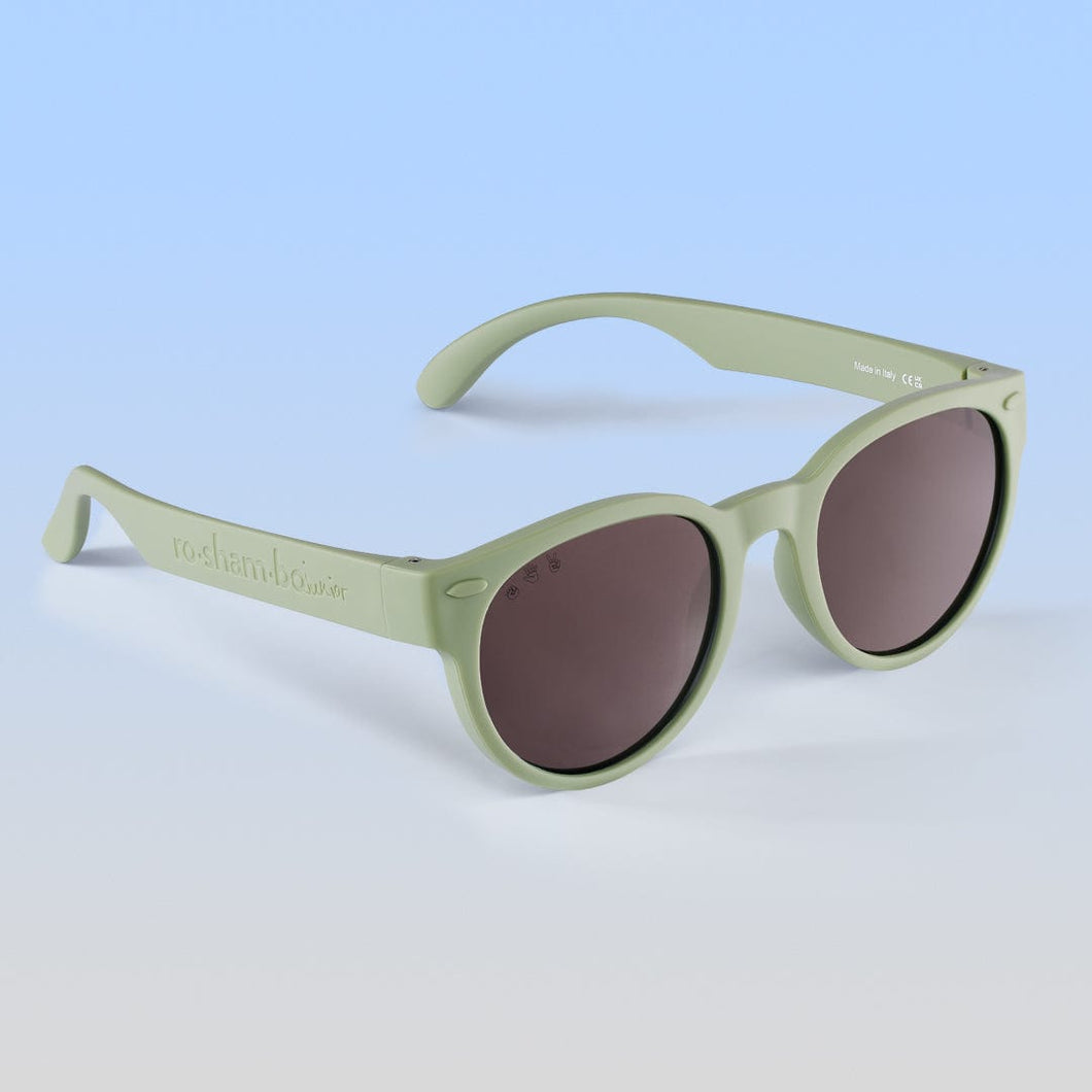 ro•sham•bo eyewear Malibu Sands S/M / Polarized Brown Lens / Sage Green Frame Zelda Rounds | Adult