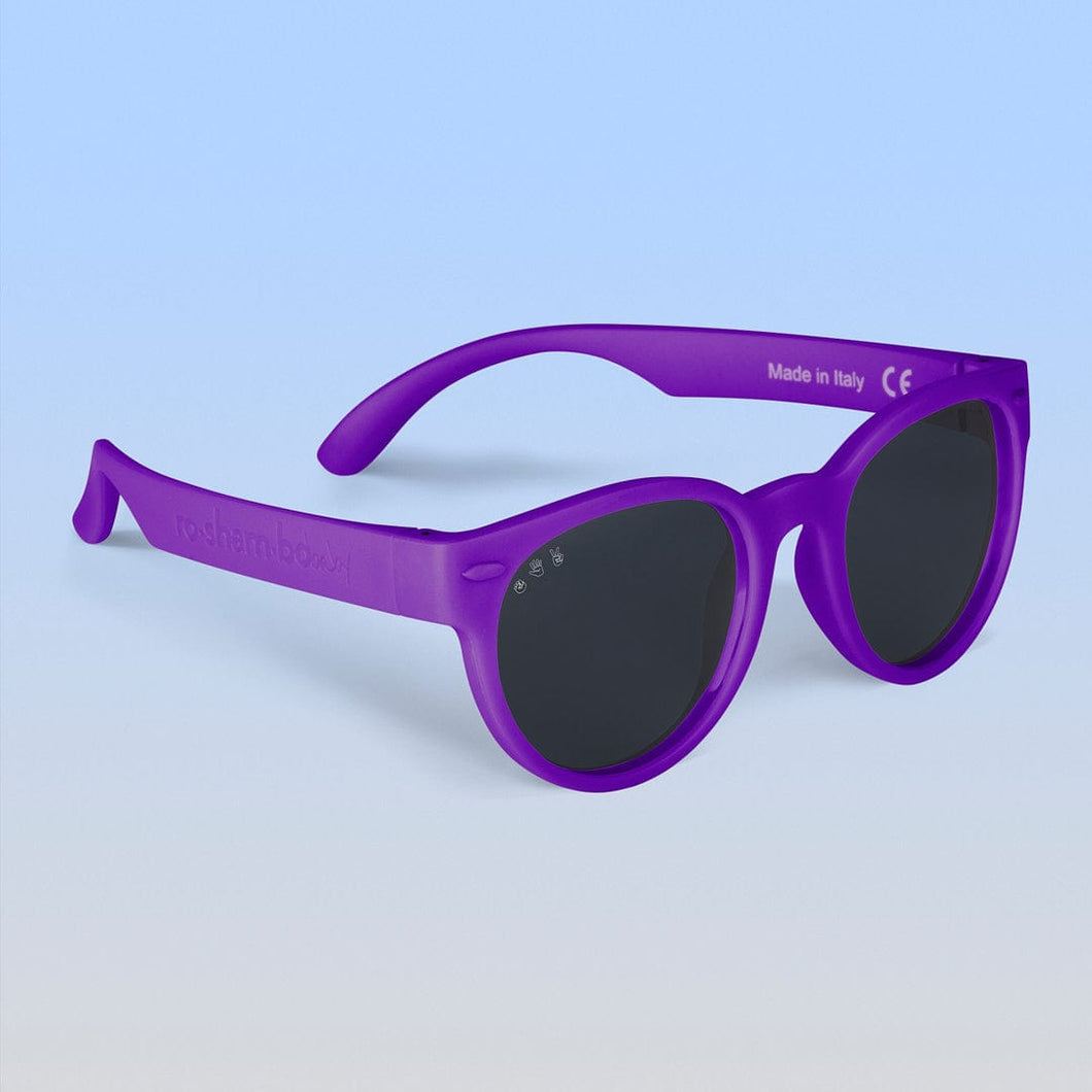 ro•sham•bo eyewear Malibu Sands S/M / Polarized Grey Lens / Purple Frame Daphne Rounds | Adult