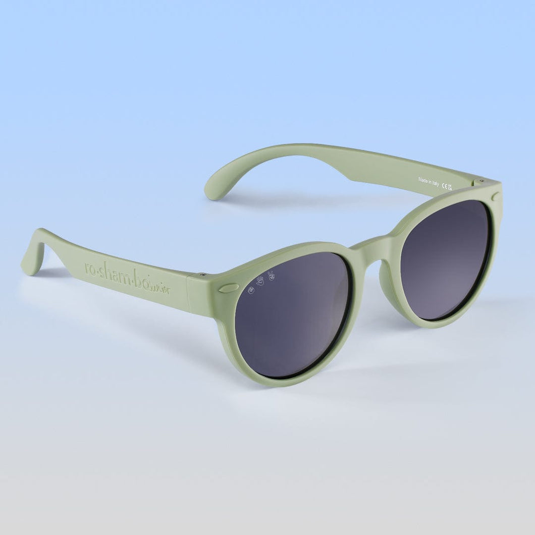ro•sham•bo eyewear Malibu Sands S/M / Polarized Grey Lens / Sage Green Frame Zelda Rounds | Adult