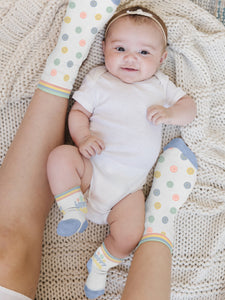JuJuBe Mama& Me Sock Sets JuJuBe Mama & Me Socks -  Happy Baby Vibes