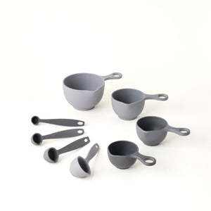Bamboozle Home Measuring Bowl Tonal Gray Measuring Cup and Spoon Set by Bamboozle Home