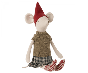 Maileg USA Mice Medium Christmas Mouse, Girl - Sweater