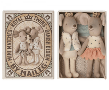 Load image into Gallery viewer, Maileg USA Mice Royal Twins in Box, Little Brother and Sister - Rose