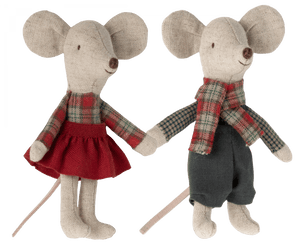 Maileg USA Mice Winter Mice Twins, Little Brother and Sister