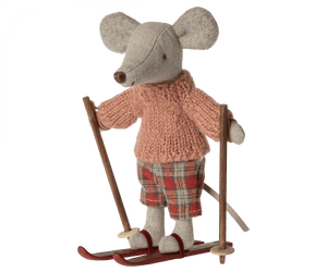 Maileg USA Mice Winter Mouse with Ski Set, Big Sister