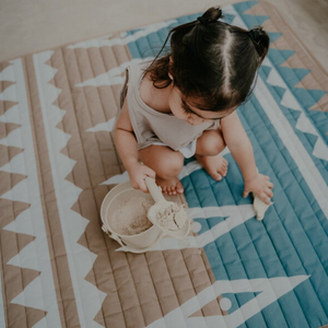Little Lona Mineral Toddlekind Pretty Practical Indoor And Outdoor Water-Resistant Tribal Playmats