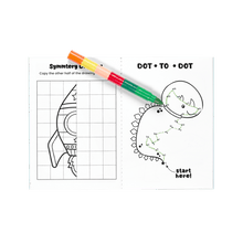 Load image into Gallery viewer, OOLY Mini Traveler Coloring and Activity Kit - Dinosaurs in Space by OOLY