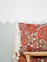 Load image into Gallery viewer, moimili.us Moi Mili &quot;Vintage paisley&quot; Pillow with Fringe