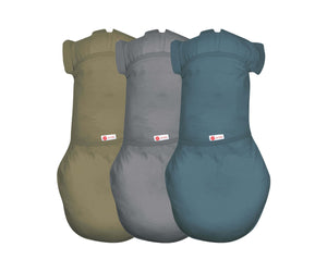 embé® Moss | Slate | Spruce Short Sleeve Swaddle Sack Bundle by embé®