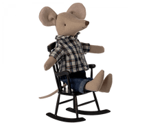 Load image into Gallery viewer, Maileg USA mouse accessories Rocking chair, Mouse - Anthracite