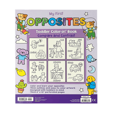 Load image into Gallery viewer, OOLY My First Opposites Toddler Color-in Book by OOLY