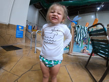 Load image into Gallery viewer, Beau &amp; Belle Littles Narwhals 0-3 years Nageuret  Swim Diaper (Green) by Beau &amp; Belle Littles