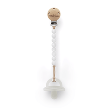 Load image into Gallery viewer, Milk Snob Pacifier Storage Calm &#39;n Cuddle™ Beaded Clip PEARL by Milk Snob