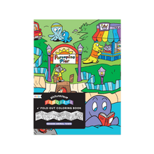 Load image into Gallery viewer, OOLY Picturesque Panorama Coloring Book - Seaside Animal Town by OOLY