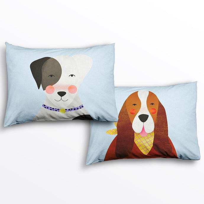 Rookie Humans Pillowcase Standard Pillow 2-pack Dog Print Standard Size Pillowcases