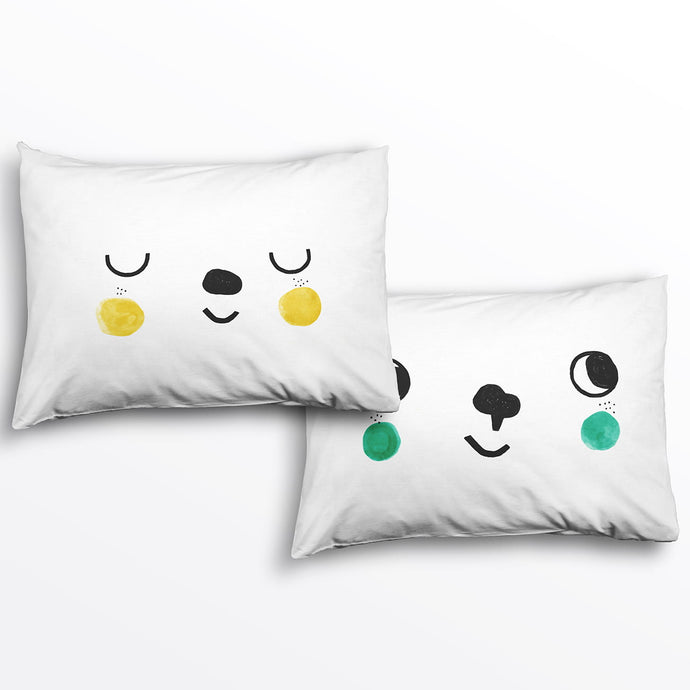 Rookie Humans Pillowcase Standard Pillow 2-pack Happy Faces Standard Size Pillowcases