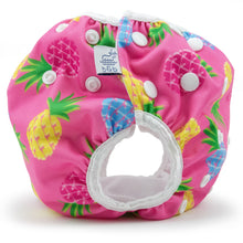 Load image into Gallery viewer, Beau &amp; Belle Littles Pink Pineapples Nageuret Premium Reusable Swim Diaper, Adjustable 0-3 Years by Beau &amp; Belle Littles