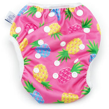 Load image into Gallery viewer, Beau &amp; Belle Littles Pink Pineapples Nageuret Premium Reusable Swim Diaper, Adjustable 0-3 Years by Beau &amp; Belle Littles
