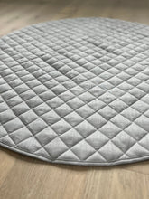 Load image into Gallery viewer, Poppyseed Play Play Mat Linen Round Mat | Gray