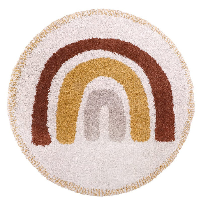 nattiot-shop-america Polypropylène ≈ 3’ 11’’ x 3’ 11’’ Nattiot BOHEMIAN RAINBOW  round children's rug with rainbow pattern