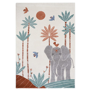 nattiot-shop-america Polypropylène ≈ 3’ 11’’ x 5' 7" Nattiot MALENA elephant children's rug