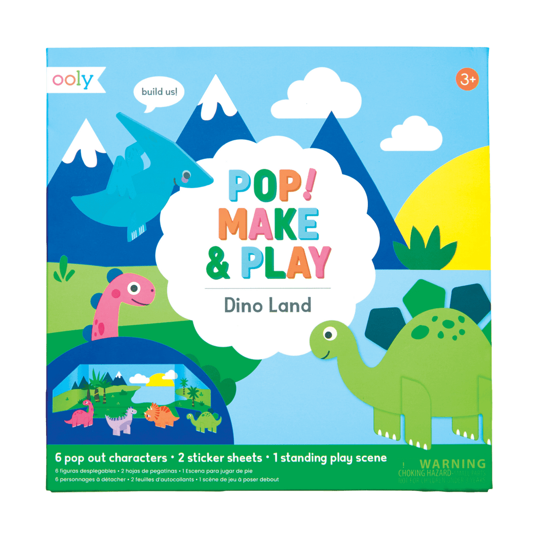 OOLY Pop! Make and Play Activity Scene - Dino Land by OOLY