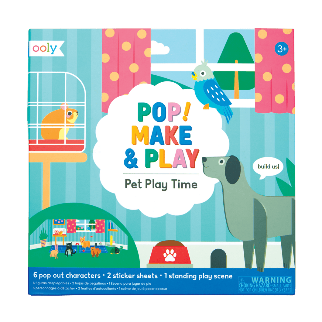 OOLY Pop! Make and Play Activity Scene - Pet Play Time by OOLY