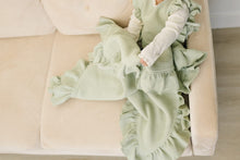 Load image into Gallery viewer, Bloomere Ruffle Blanket- Olive