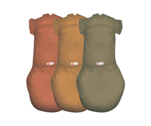 embé® Rust | Sand | Moss Short Sleeve Swaddle Sack Bundle by embé®