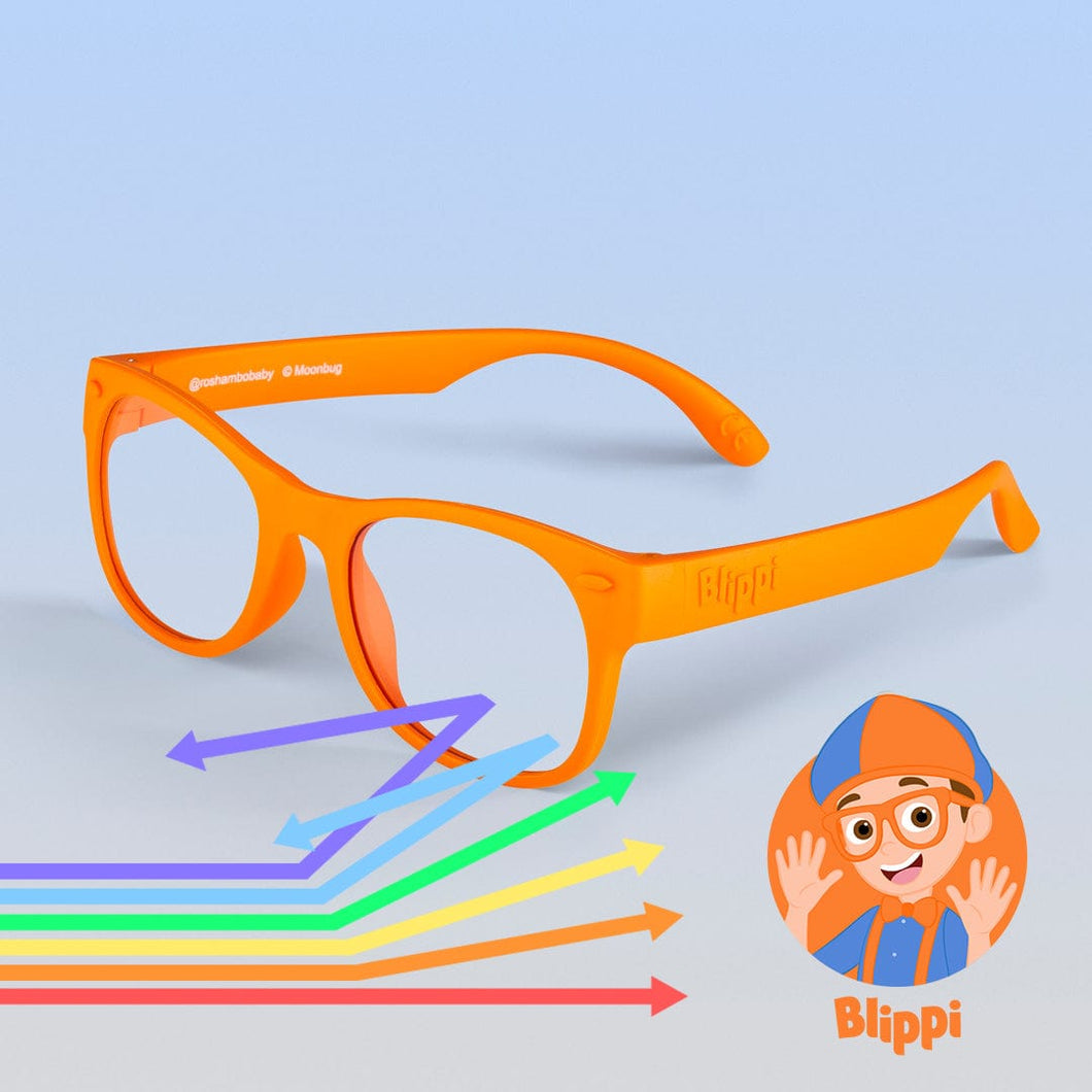 ro•sham•bo eyewear Screen Time Blippi Orange / Blue Light Filter Blippi Screen Time Specs | Toddler