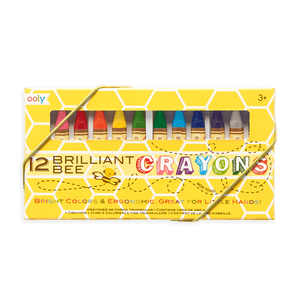 OOLY set of 12 Brilliant Bee Crayons by OOLY