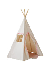 Load image into Gallery viewer, moimili.us Set teepee with mat Moi Mili “Fluffy Pompoms” Teepee with Pompoms and Mat Set