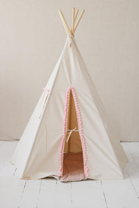 moimili.us Set teepee with mat Moi Mili “Fluffy Pompoms” Teepee with Pompoms and Mat Set