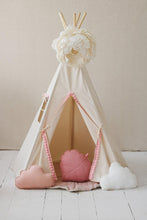 Load image into Gallery viewer, moimili.us Set teepee with mat Moi Mili “Fluffy Pompoms” Teepee with Pompoms and Mat Set