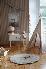 Load image into Gallery viewer, moimili.us Set teepee with mat Moi Mili “Natural Linen” Teepee Tent and Leaf Mat Set