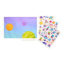 Load image into Gallery viewer, OOLY Set The Scene Transfer Stickers Magic - Galaxy Buddies by OOLY