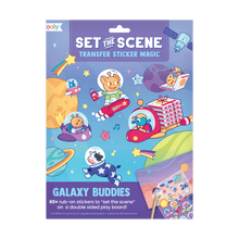 Load image into Gallery viewer, OOLY Set The Scene Transfer Stickers Magic - Galaxy Buddies by OOLY
