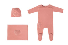 Load image into Gallery viewer, Cadeau Baby Sherpa Heart Footie by Cadeau Baby