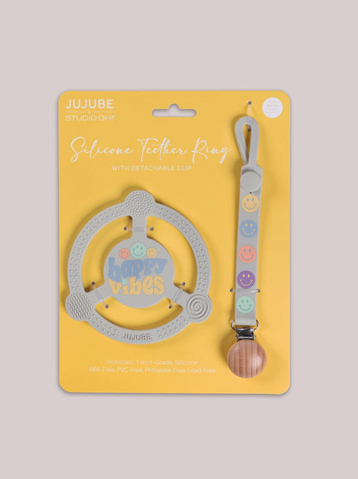 JuJuBe Silicone Teether Ring Silicone Teether Ring - Happy Baby Vibes