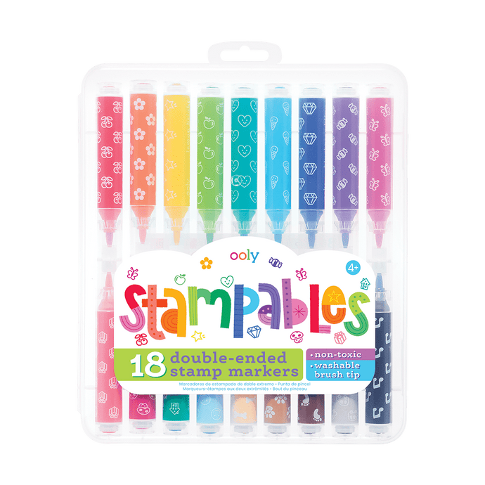 OOLY Stampables Double-Ended Stamp Markers - Set of 18 by OOLY