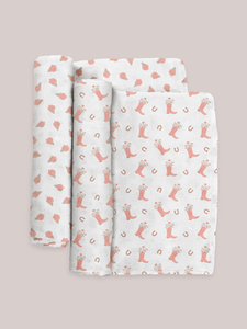 JuJuBe Swaddle Blanket Sets JuJuBe Silicone Bib - Cherry Cute by Doodle By MegSwaddle Blanket Set - Bloomin' Boot
