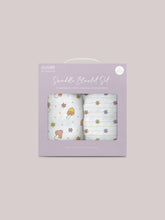 Load image into Gallery viewer, JuJuBe Swaddle Blanket Sets JuJuBe Silicone Bib - Cherry Cute by Doodle By MegSwaddle Blanket Set - Mushy Love