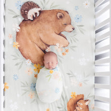 Load image into Gallery viewer, Rookie Humans Swaddle Enchanted Meadow bamboo swaddle