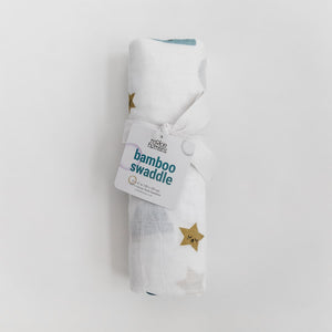 Rookie Humans Swaddle Moon and stars bamboo swaddle
