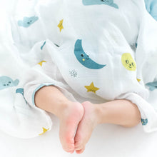 Load image into Gallery viewer, Rookie Humans Swaddle Moon and stars bamboo swaddle
